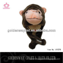 monkey cap animal shaped plush hats cute animal hats